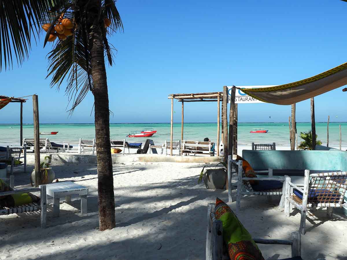 Tristan Balme Relaxing on the beach in Zanzibar