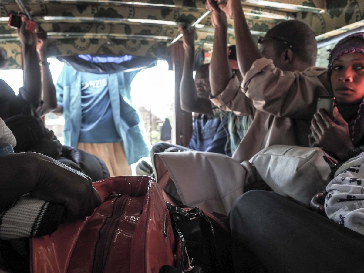 Riding a local dala dala bus across Zanzibar