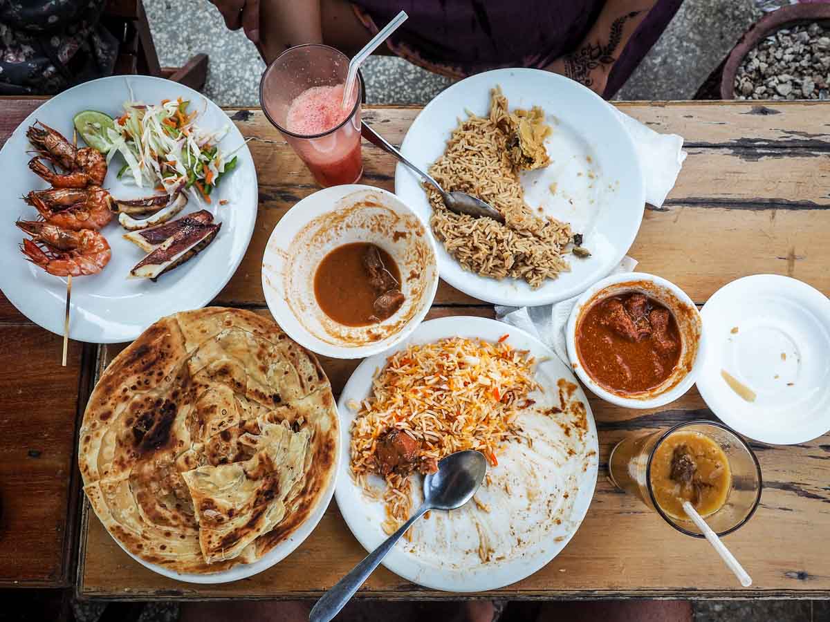 Swahili food prepared during a Zanzibar cooking experience