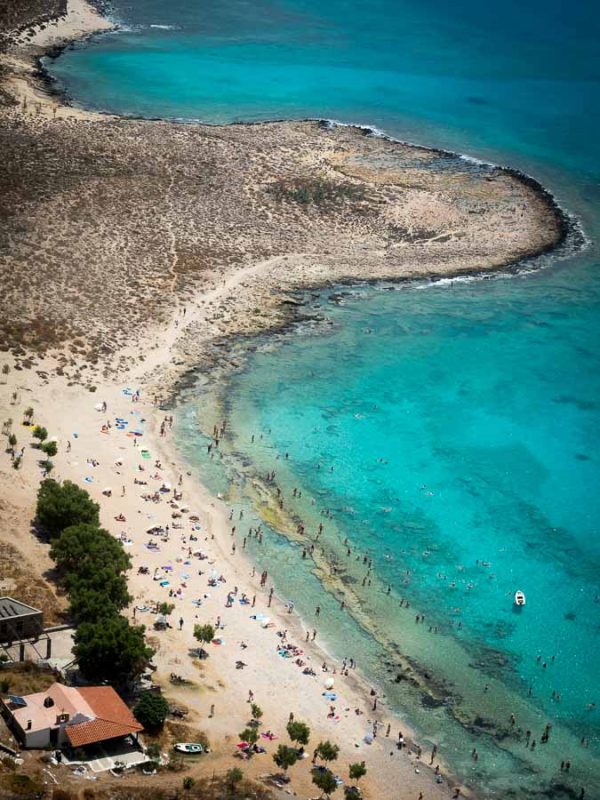 Tristan Balme birds eye photo of gramvousa beach in crete greece