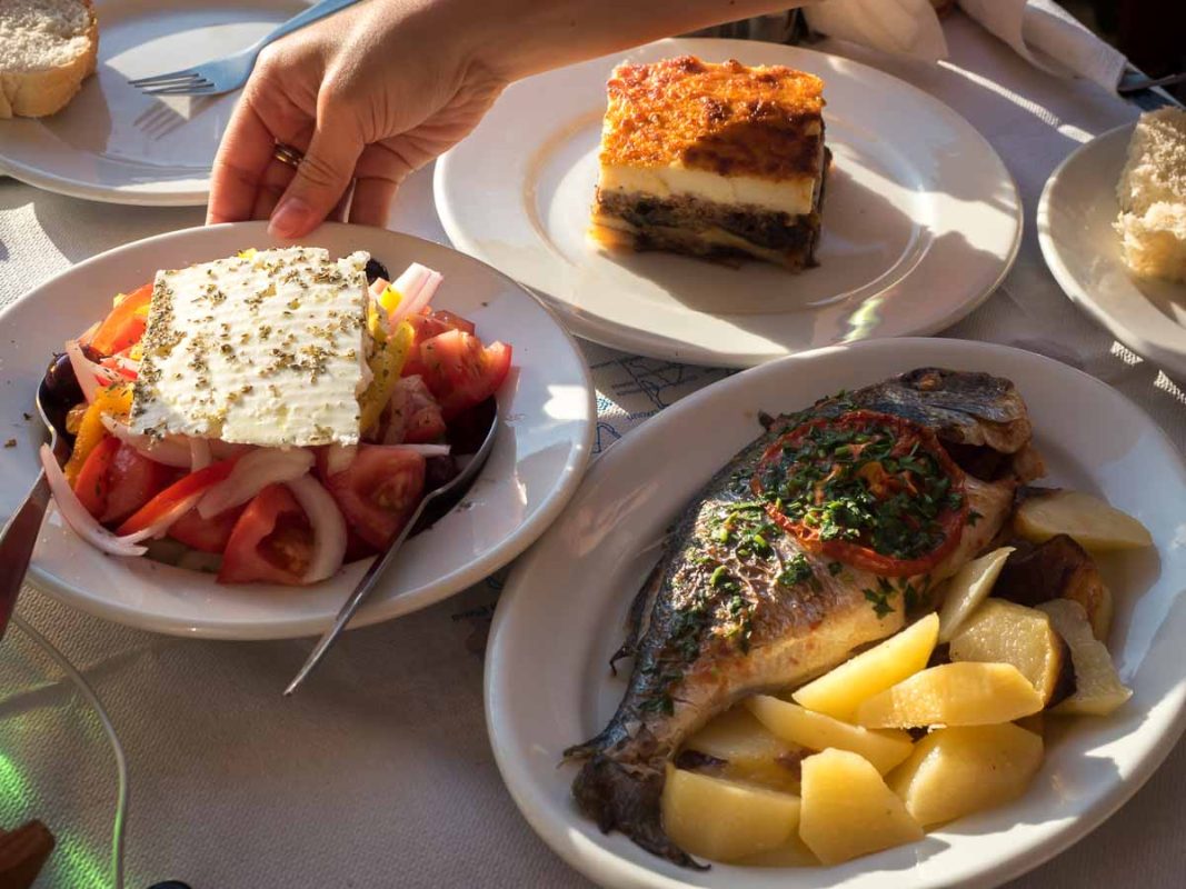Tristan Balme lunch in assos greek food