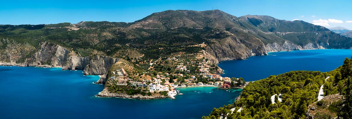 Tristan Balme panorama of assos kefalonia