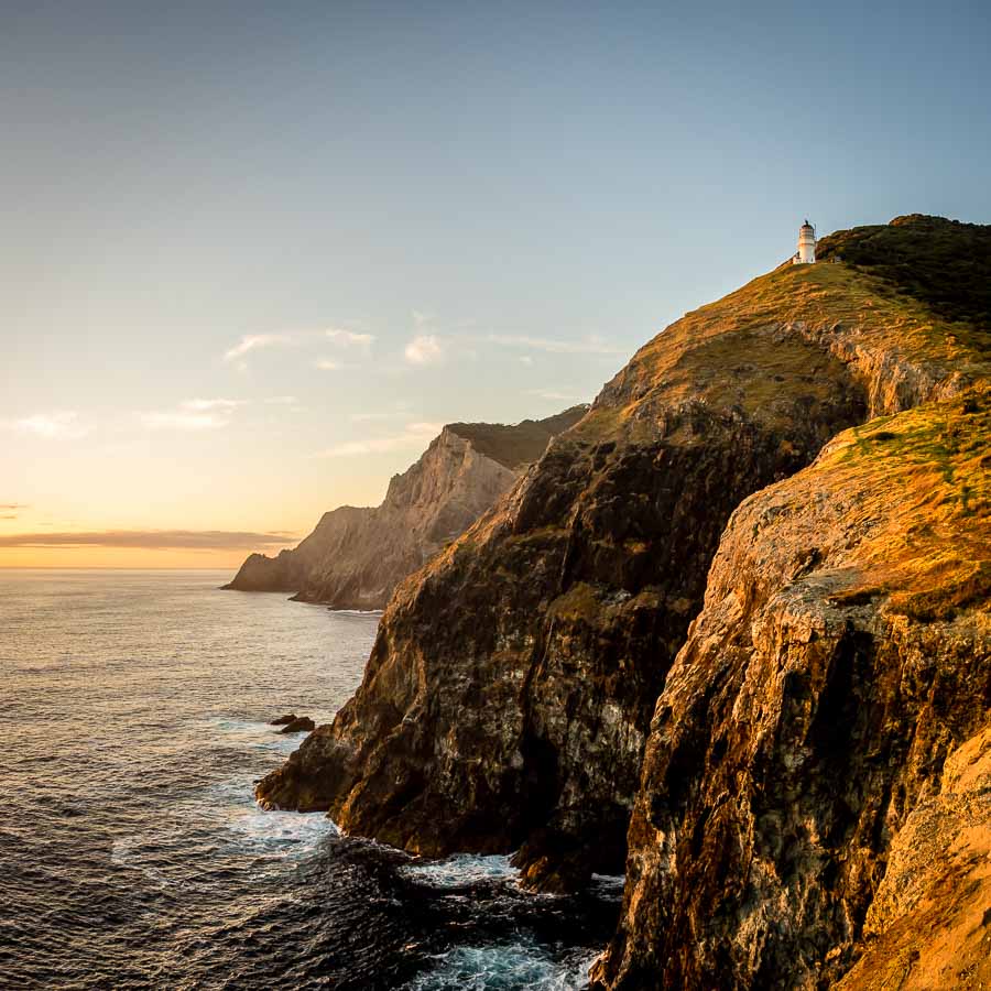 Tristan Balme cape brett lighthouse at sunrise