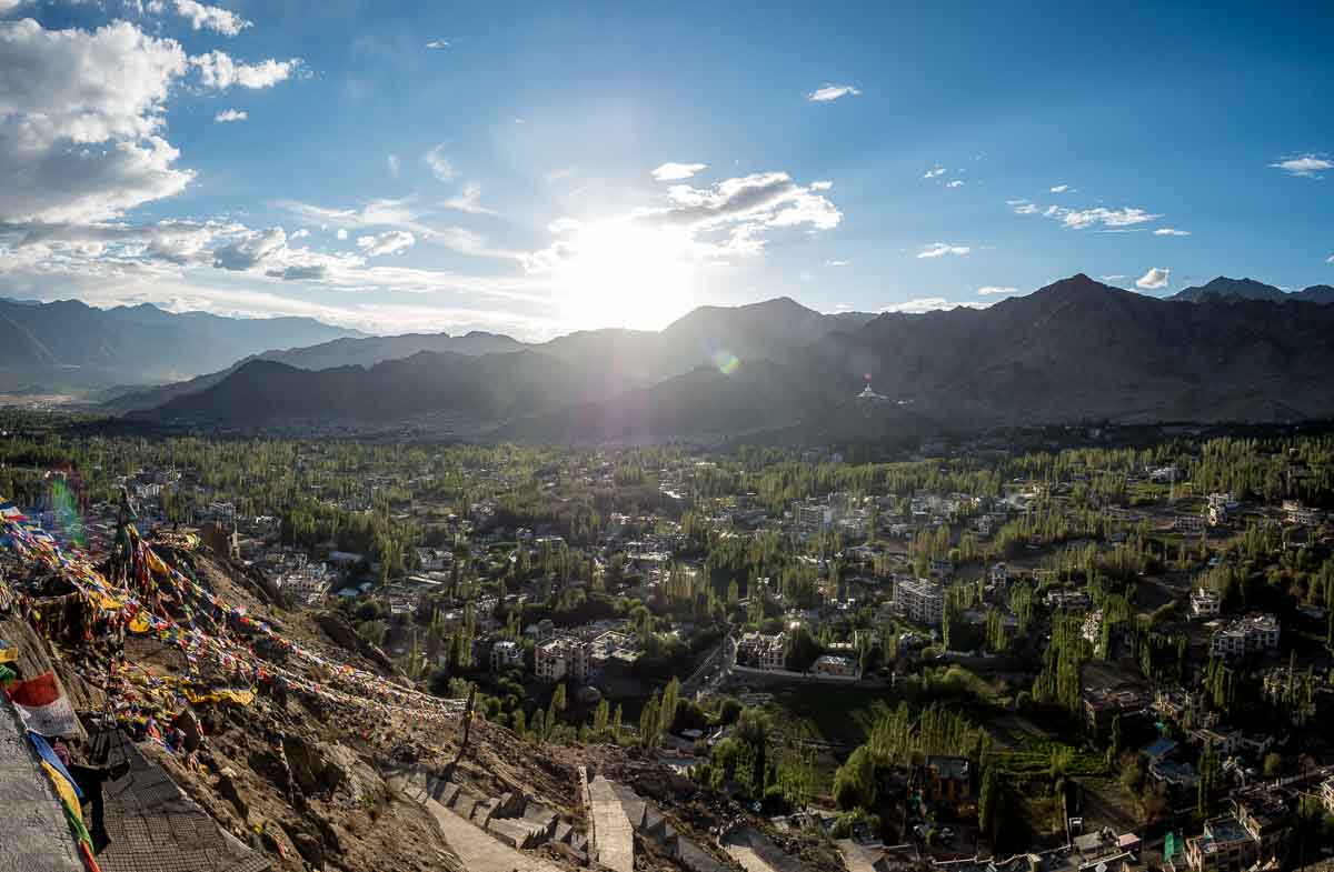 Tristan Balme sunset view over leh ladakh