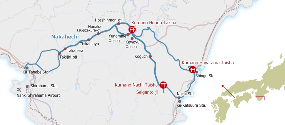 kumanokodo nakahechi route map