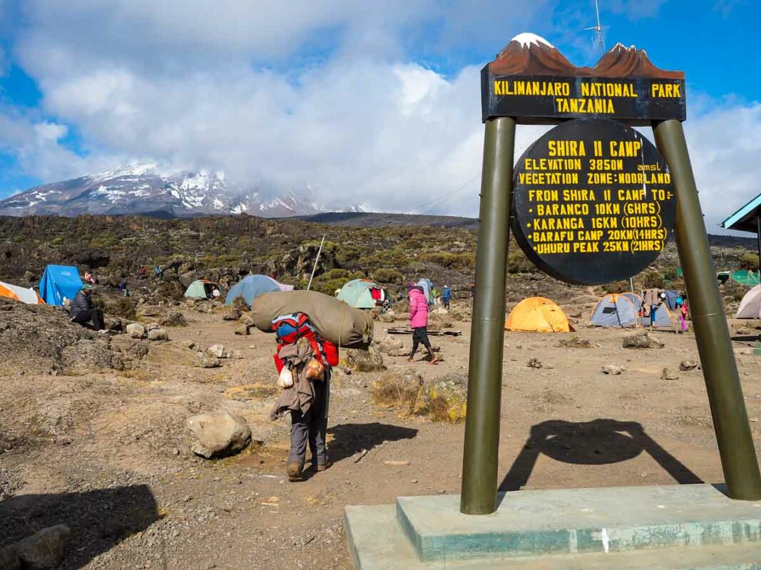 Tristan Balme Kilimanjaro Lemosho Route Shira II campsite