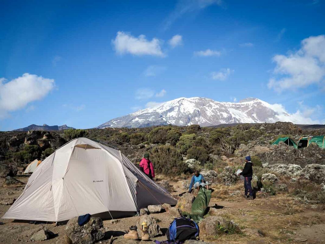 Tristan Balme Kilimanjaro Lemosho Route tent site