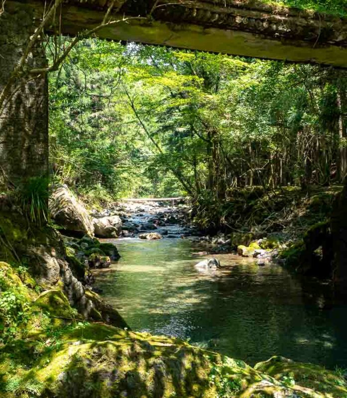 Tristan Balme river swimming hole along the kumano kodo