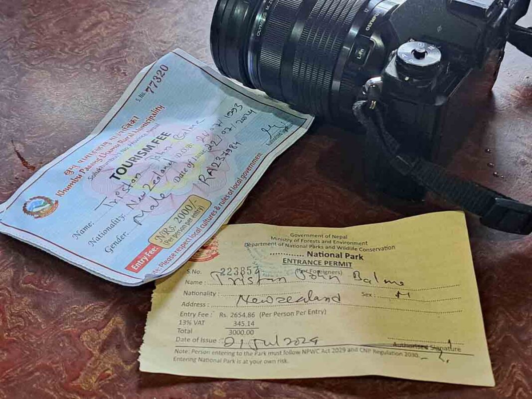 Tristan Balme Base camp trekking permit