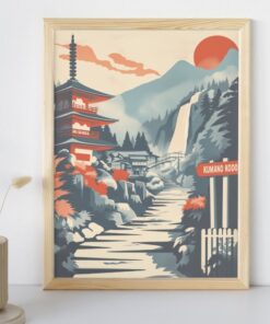 Kumano Kodo Travel Print | Minimalist Wall Art - Digital Download