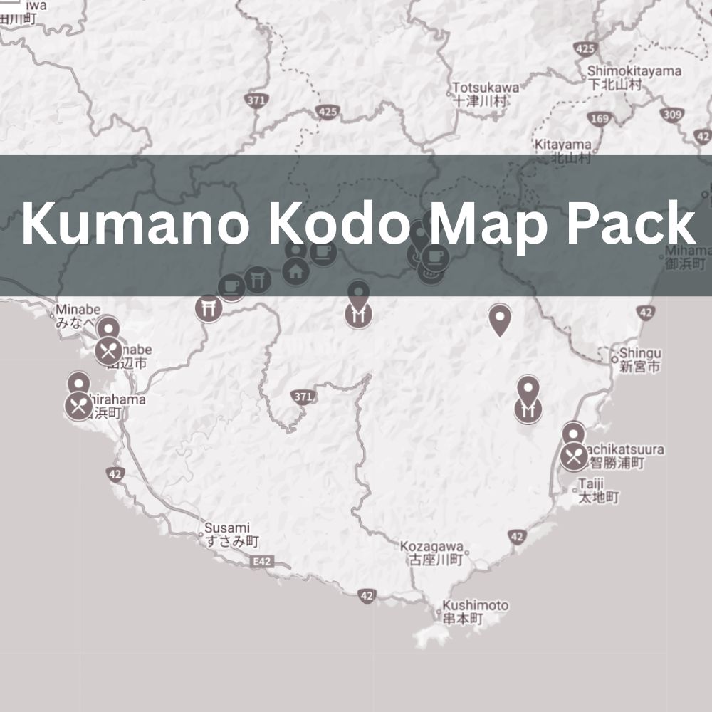 Kumano Kodo Travel Map Pins