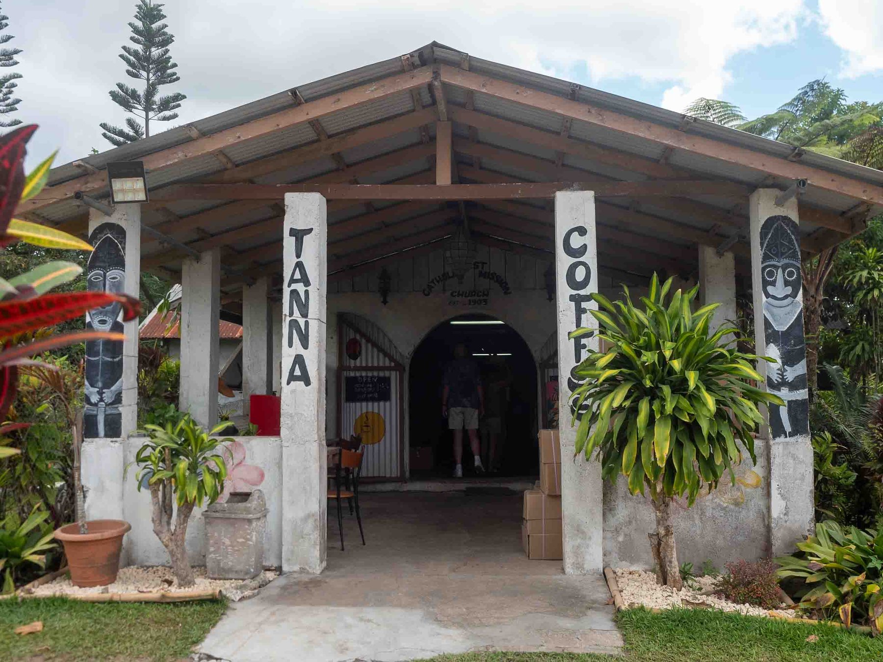 Entrance to Tanna Coffee Roasters near Port Vila Vanuatu